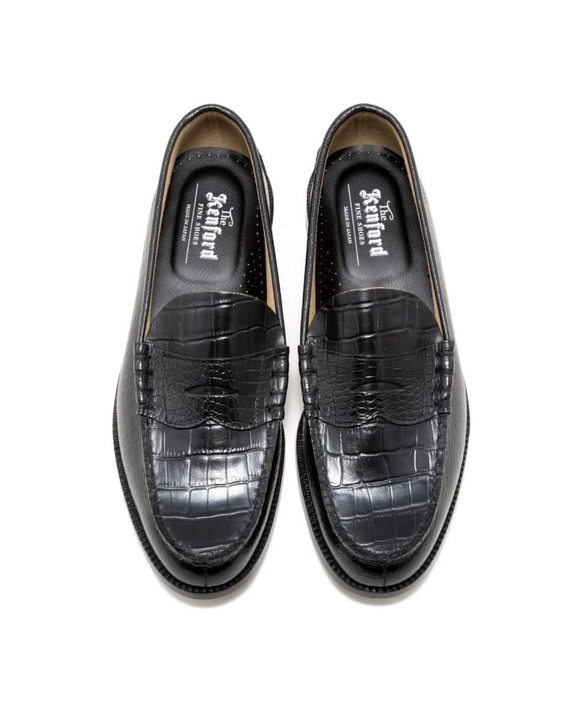 The Kenford Fineshoes - Black Crocodile Combi Loafers - CANNABIS