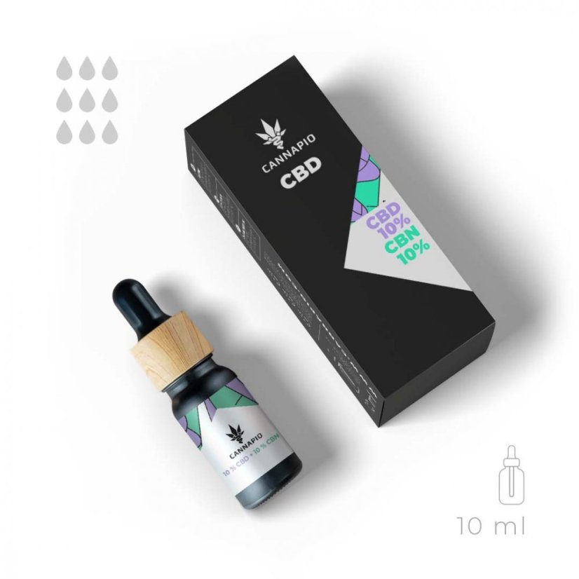 Cannapio CBN 10% + CBD 10% - natural fullspectrum oil 10 ml