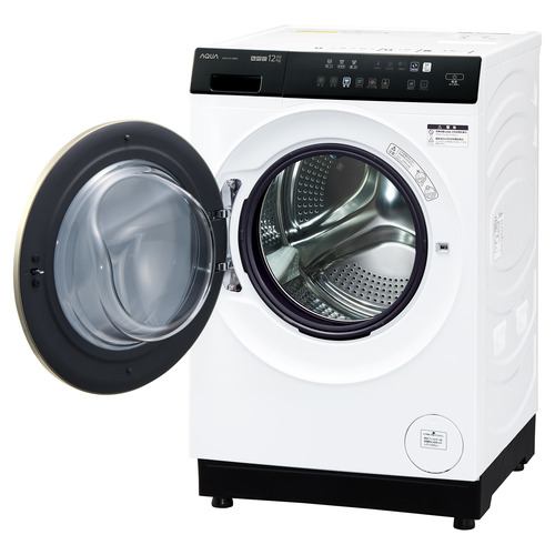 アクア ドラム洗濯機 左開き 洗濯12.0kg 乾燥6.0kg 幅59.5cm まっ直ぐ