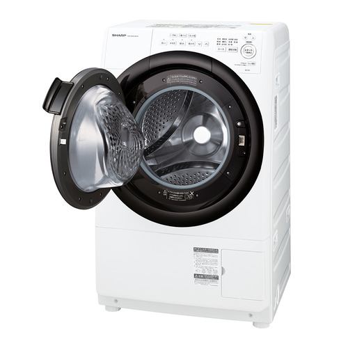 シャープ ドラム式洗濯機 左開き 洗濯7.0kg 乾燥3.5kg 幅64cm 自動お