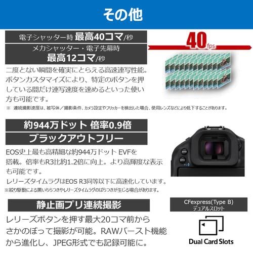 キヤノン EOS R1 ミラーレス一眼カメラ ボディ | ヤマダウェブコム