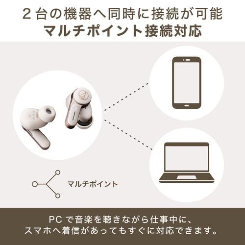 オーディオテクニカ(audio-technica) ATH-TWX7 WH ワイヤレスイヤホン