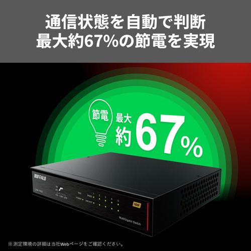 BUFFALO LXW10G5 スイッチングハブ 5ポート 10Giga対応 ACアダプタ