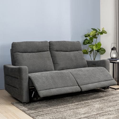 在庫限り】ヤマダオリジナル 電動リクライニングソファ「YES140019GY