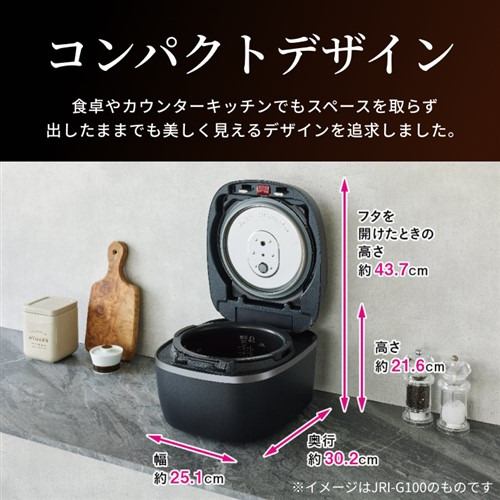 タイガー JRI-G100WO 圧力IHジャー炊飯器 ご泡火炊き 5.5合炊き オフ