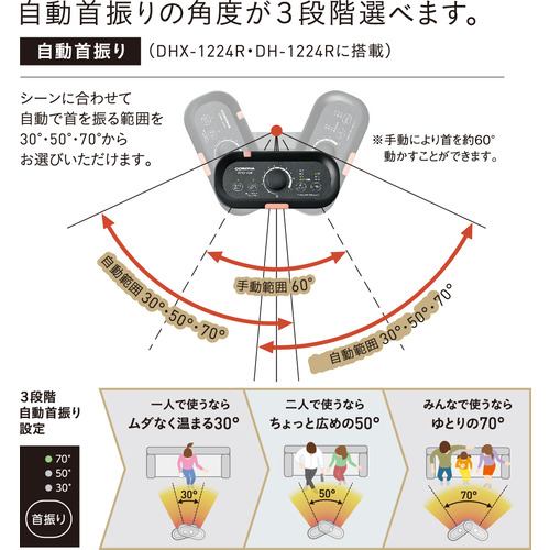 CORONA DH-1224R(W) 電気ストーブ コアヒート ホワイト | ヤマダウェブコム