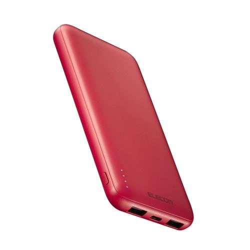 エレコム DE-C66-10000RD 薄型コンパクトモバイルバッテリー(10000mAh