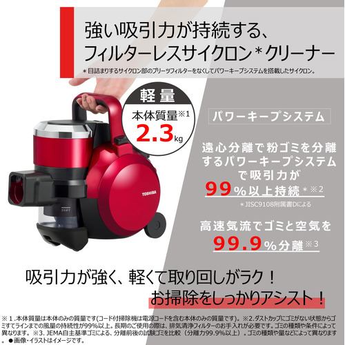 東芝 VC-SG910X 赤 トルネオ ヘッド 回転ブラシ パーツ 中古 綺麗 東芝