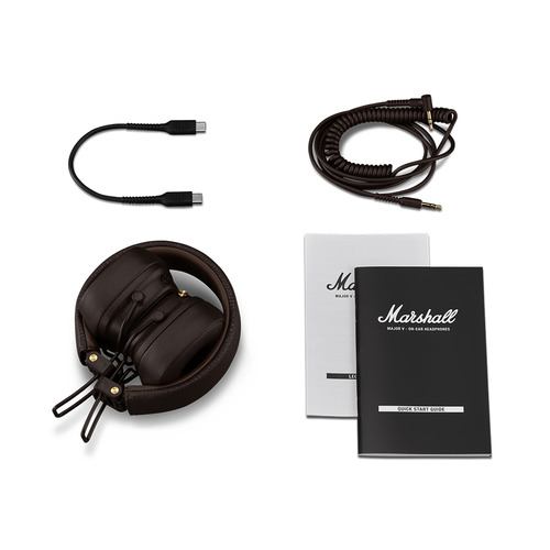 Marshall ワイヤレスヘッドホン typeC 最大100時間再生 MAJOR V BROWN