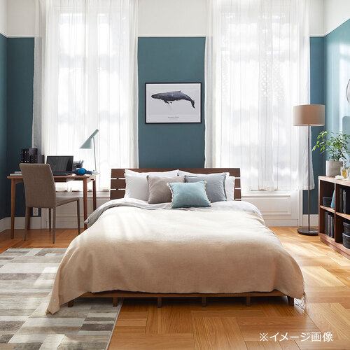 大塚家具[ダブル]ベッドフレーム 「アルディ2」ウォールナット材WN色