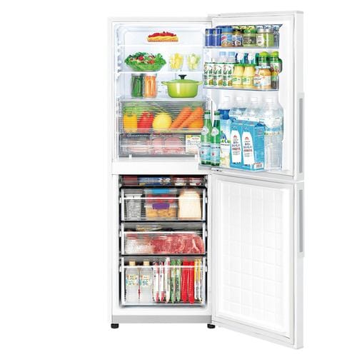 シャープ 冷蔵庫 280L 右開き 2ドア 幅56cm 4段ケース冷凍室 プラズマ