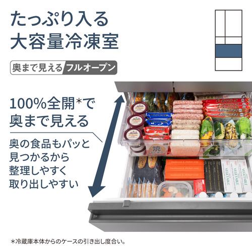 パナソニック 冷蔵庫 490L 観音開き 6ドア 幅65cm コンパクトBIG