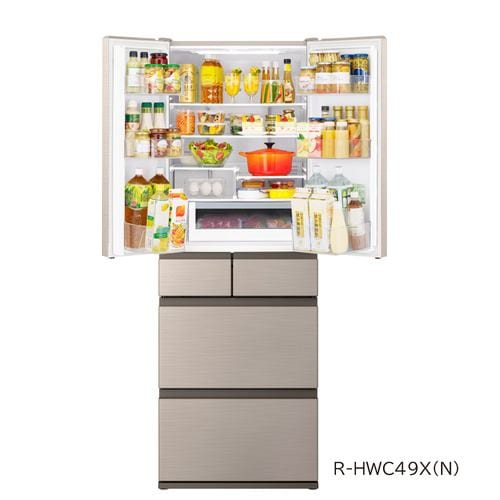 日立 冷蔵庫 485L 観音開き 6ドア 幅65cm ひろin冷凍プラス まるごと