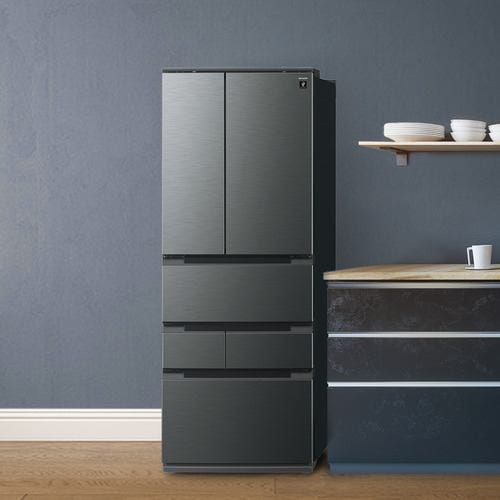 シャープ 冷蔵庫 505L 観音開き 6ドア 幅68.5cm メタルドア 大容量冷凍