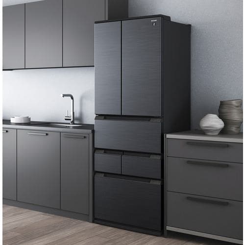 シャープ 冷蔵庫 457L 観音開き 6ドア 幅65cm メタルドア 大容量冷凍室