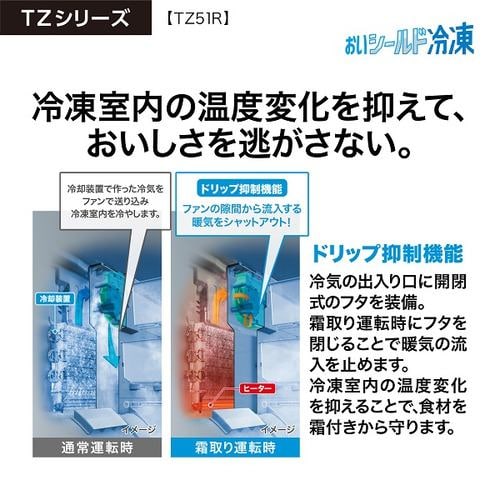 アクア 冷蔵庫 512L 観音開き 4ドア 幅83cm うす型 大容量冷凍室 LED庫