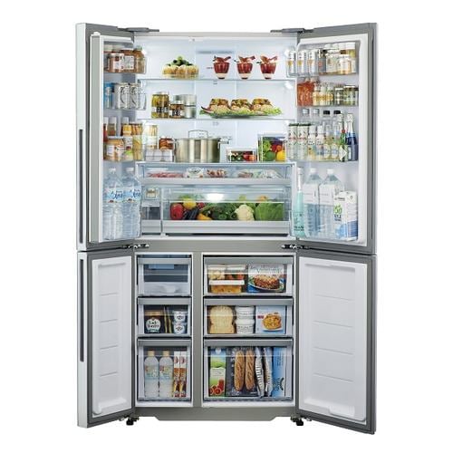 アクア 冷蔵庫 512L 観音開き 4ドア 幅83cm うす型 大容量冷凍室 LED庫