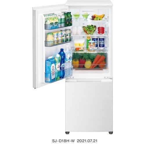 シャープ SJD18H 2ドア冷蔵庫 (179L・どっちもドア) ホワイト系