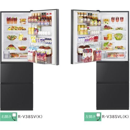 日立 R-V38SV N 3ドア冷蔵庫 (375L・右開き) ライトゴールド | ヤマダ