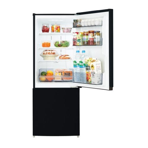 東芝 GR-V15BS(K) 2ドア冷蔵庫 (153L・右開き) セミマットブラック【DD