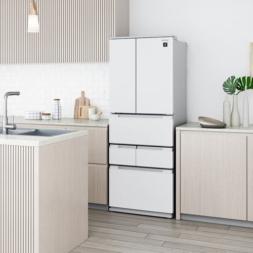 シャープ 冷蔵庫 429L 観音開き 6ドア 幅65cm メタルドア つないで