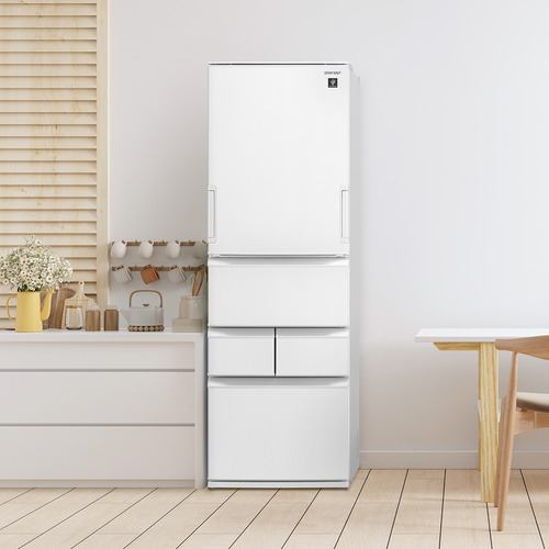 シャープ 冷蔵庫 408L 左右付替 5ドア 幅60cm 除菌プラズマクラスター