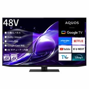 SHARP 4T-C48HQ2 48V型 有機ELテレビ AQUOS OLED | ヤマダウェブコム