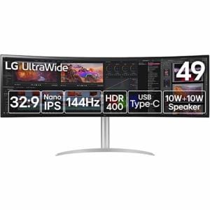 LGエレクトロニクス 49WQ95C-W 49型 LG UltraWide 5120×1440