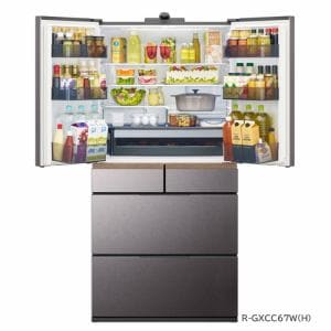 日立 冷蔵庫 670L 観音開き 6ドア 幅88cm 大容量×奥行スリム 冷蔵庫