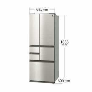 シャープ 冷蔵庫 502L 観音開き 6ドア 幅68.5cm メガ冷凍室 シャキット