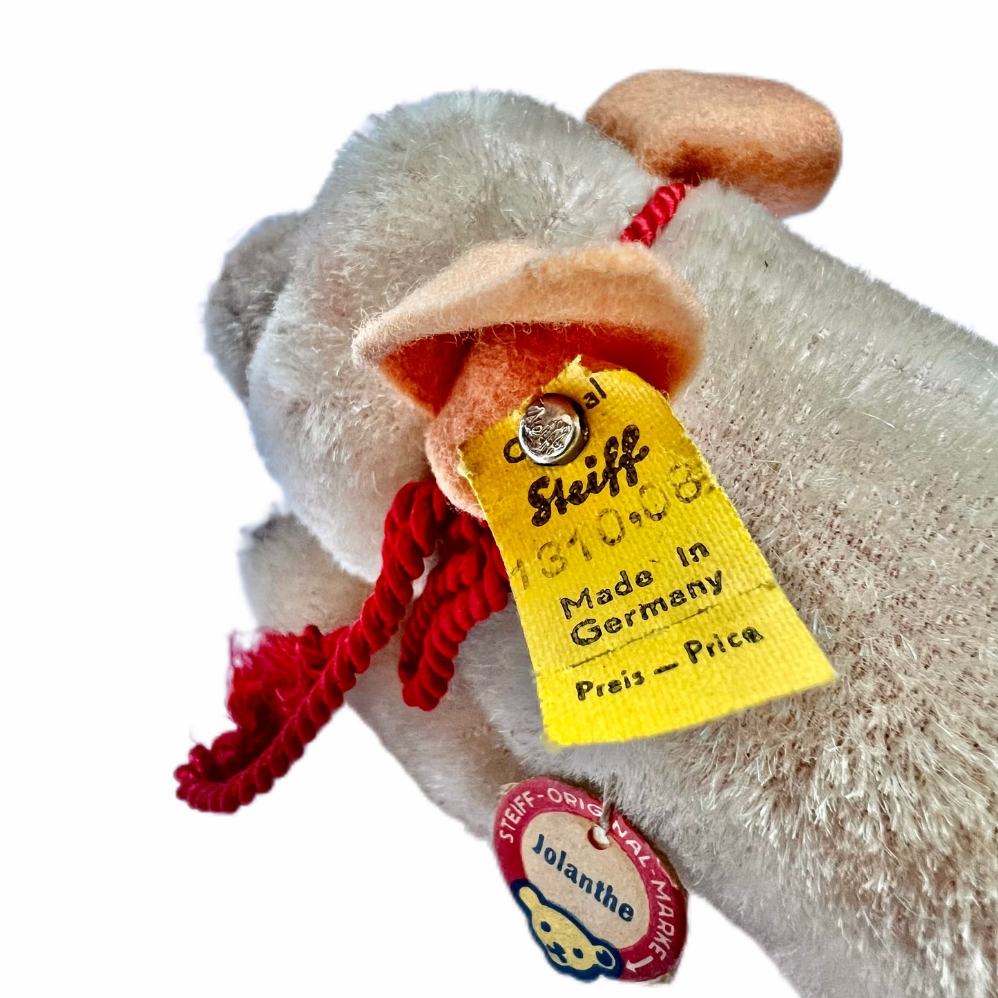 Vintage Steiff 1950s to 1960s “Jolanthe” stuffed toy pig, made in