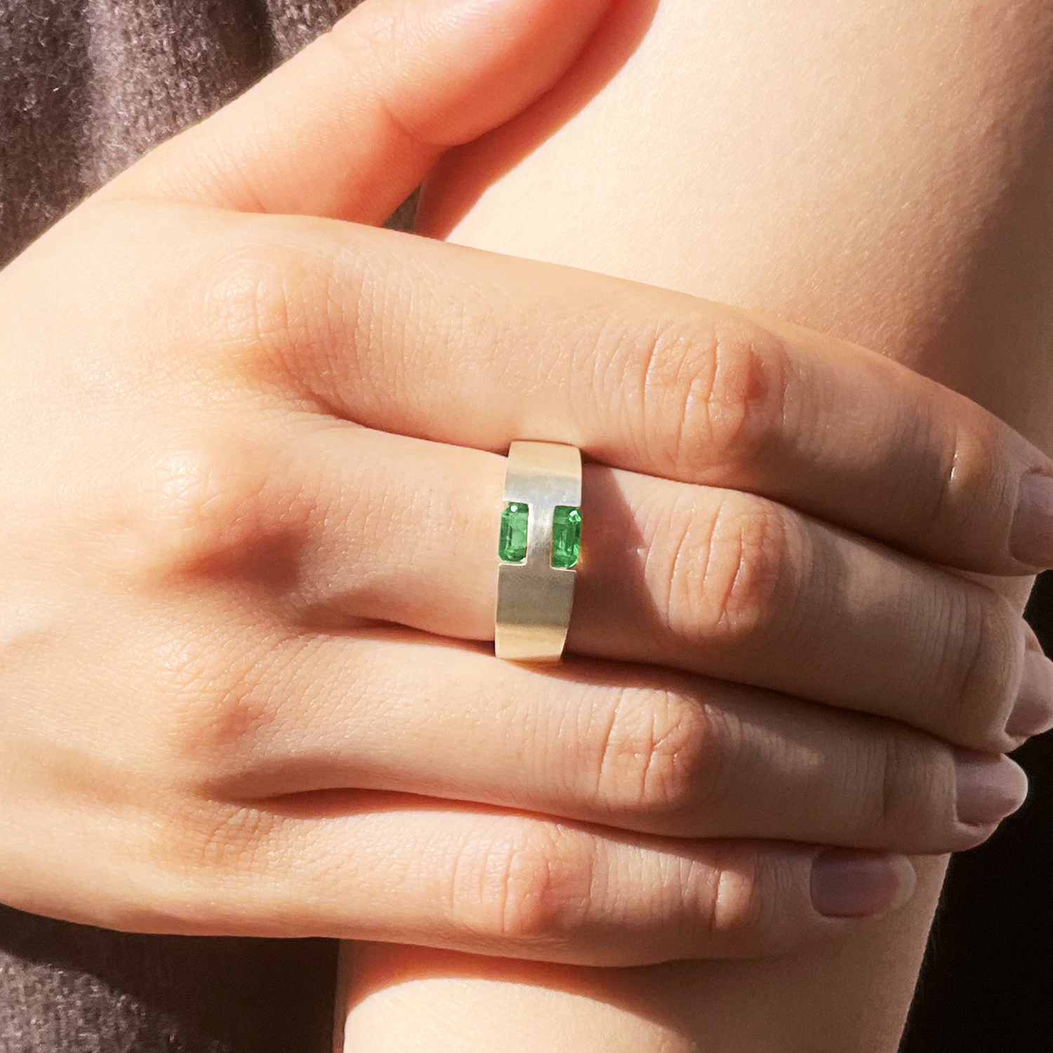 クロムダイオプサイト] hide and sparkle silver #exploring