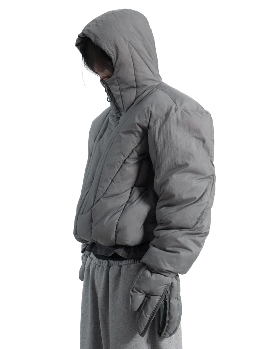 hex glove puffer jacket (3c) - COLN