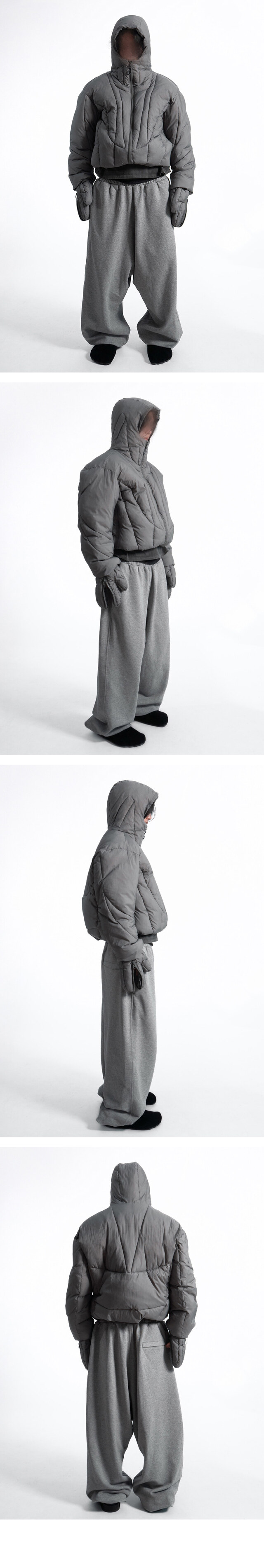 hex glove puffer jacket (3c) - COLN