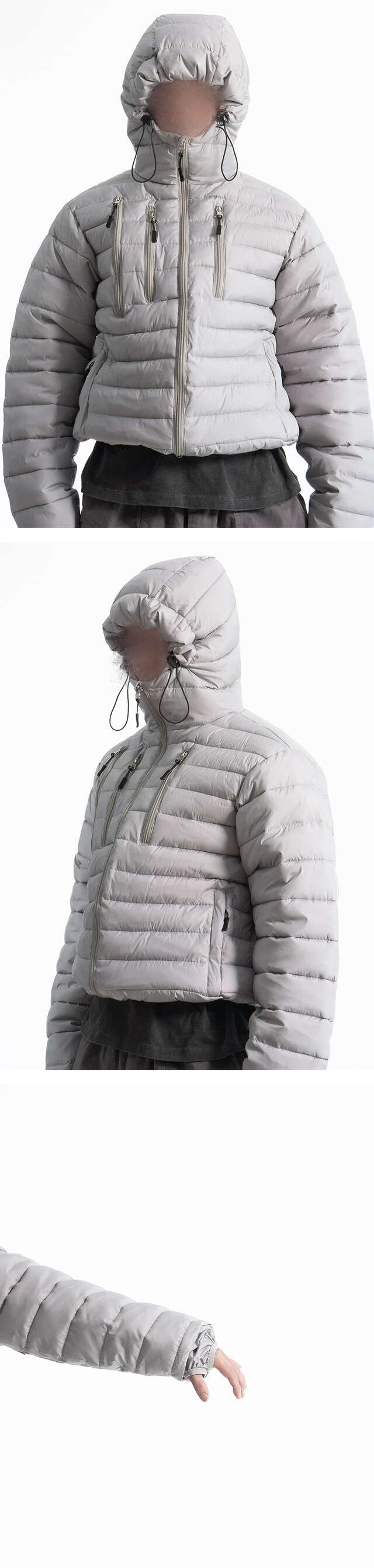 fraction puffer jacket (3c) - COLN