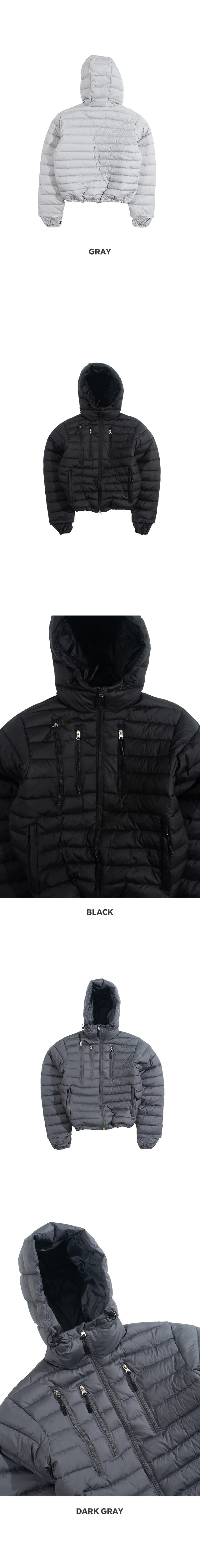 fraction puffer jacket (3c) - COLN