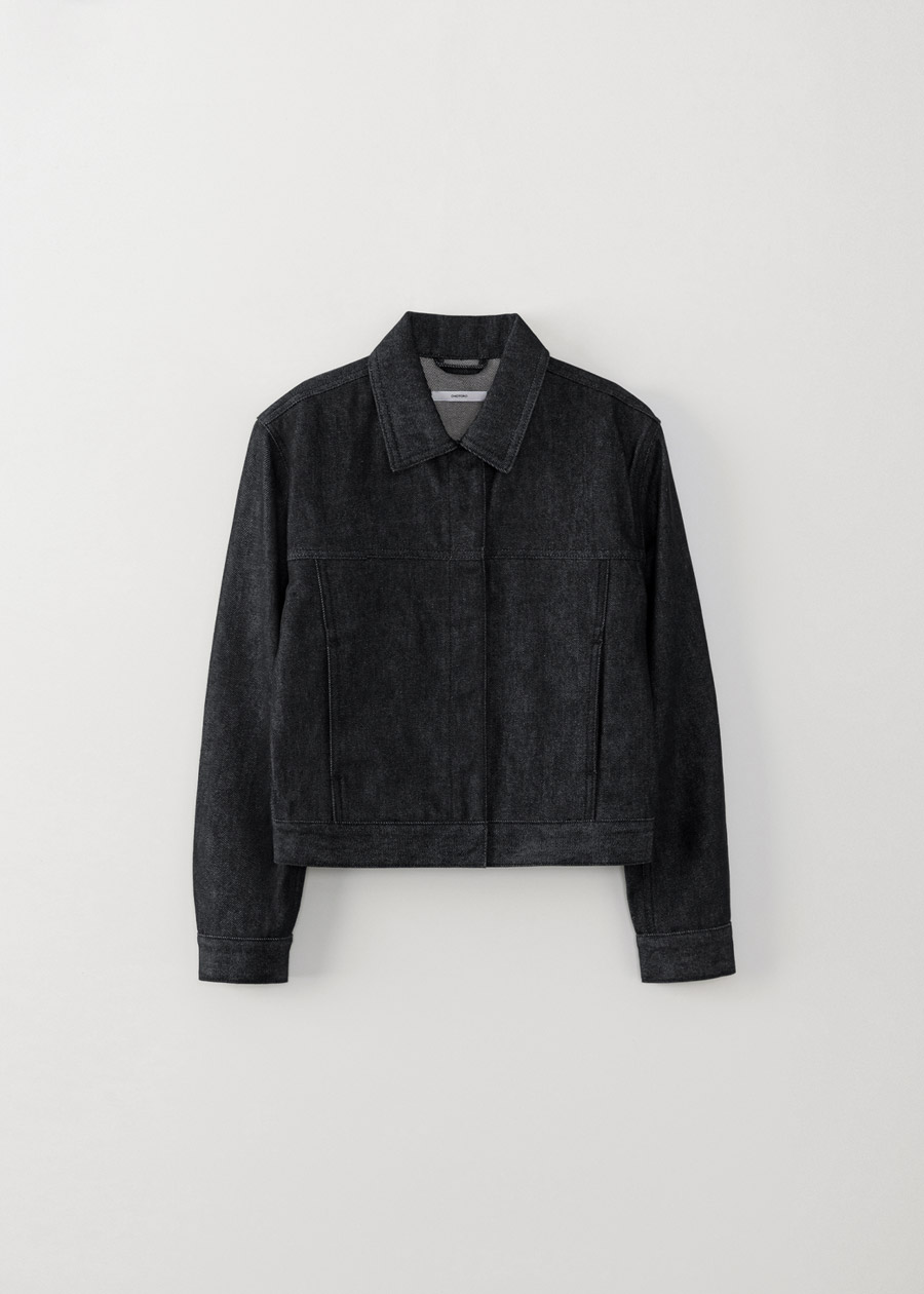 mannish high neck blouson | OHOTORO