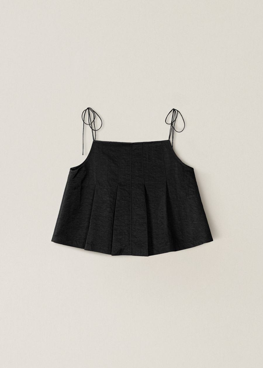 pleated cami top | OHOTORO