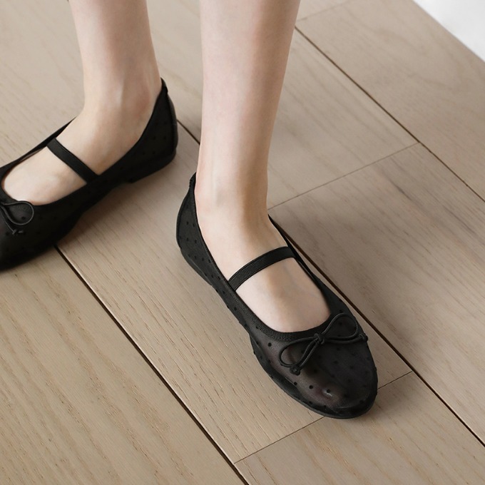 Chloe メッシュ メリージェーン フラットシューズ (1cm) | SAPPUN