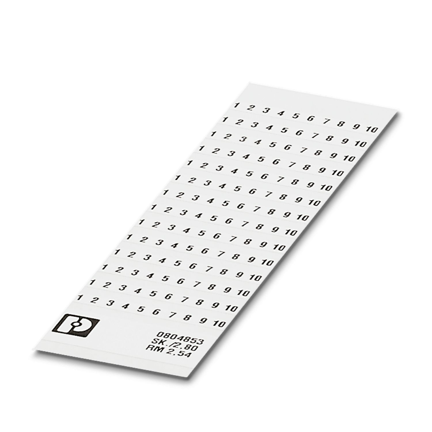 SK 2,54/2,8:FORTL.ZAHLEN - マーキングカード - 0804853 | Phoenix