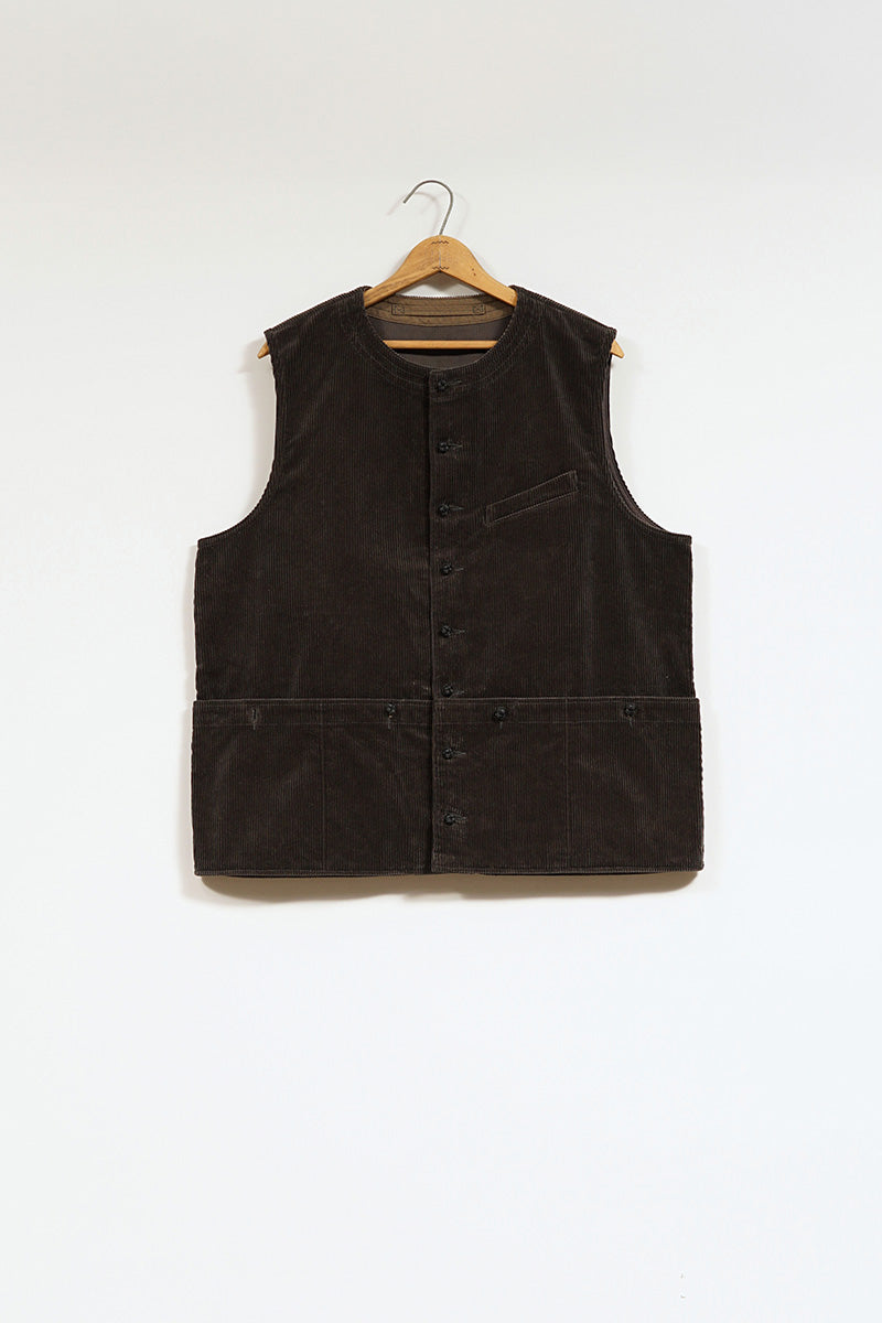 ナイジェル・ケーボン】MAN / フレンチワークベスト - 8ウェール