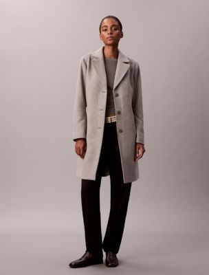 Wool Blend Tailored Coat | Calvin Klein