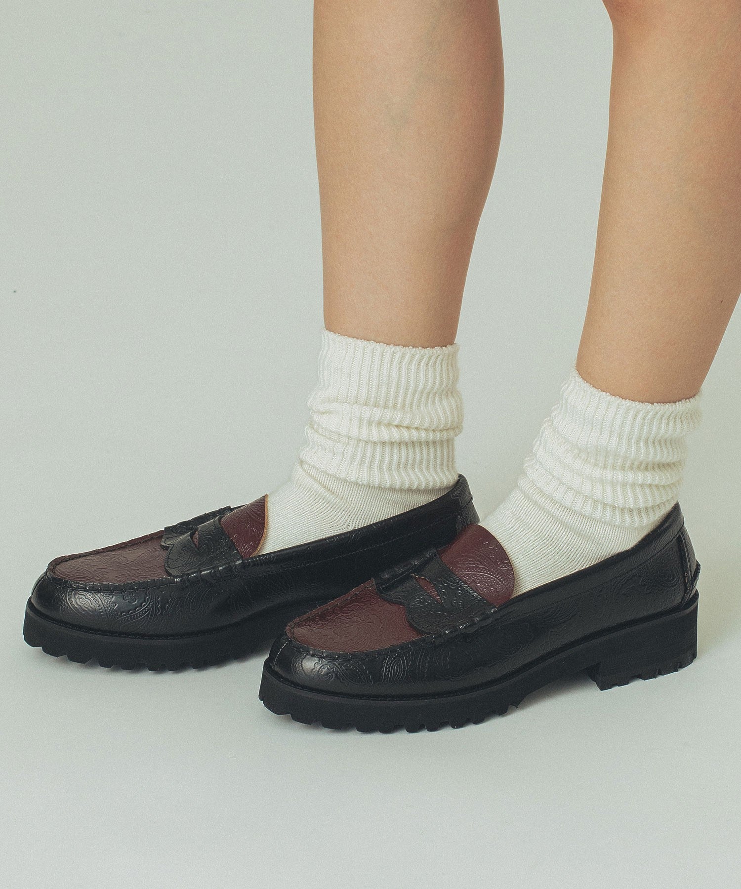 ROSE BUD別注】The Kenford Fineshoes/TANK SOLE COMBI COLOR LOAFERS