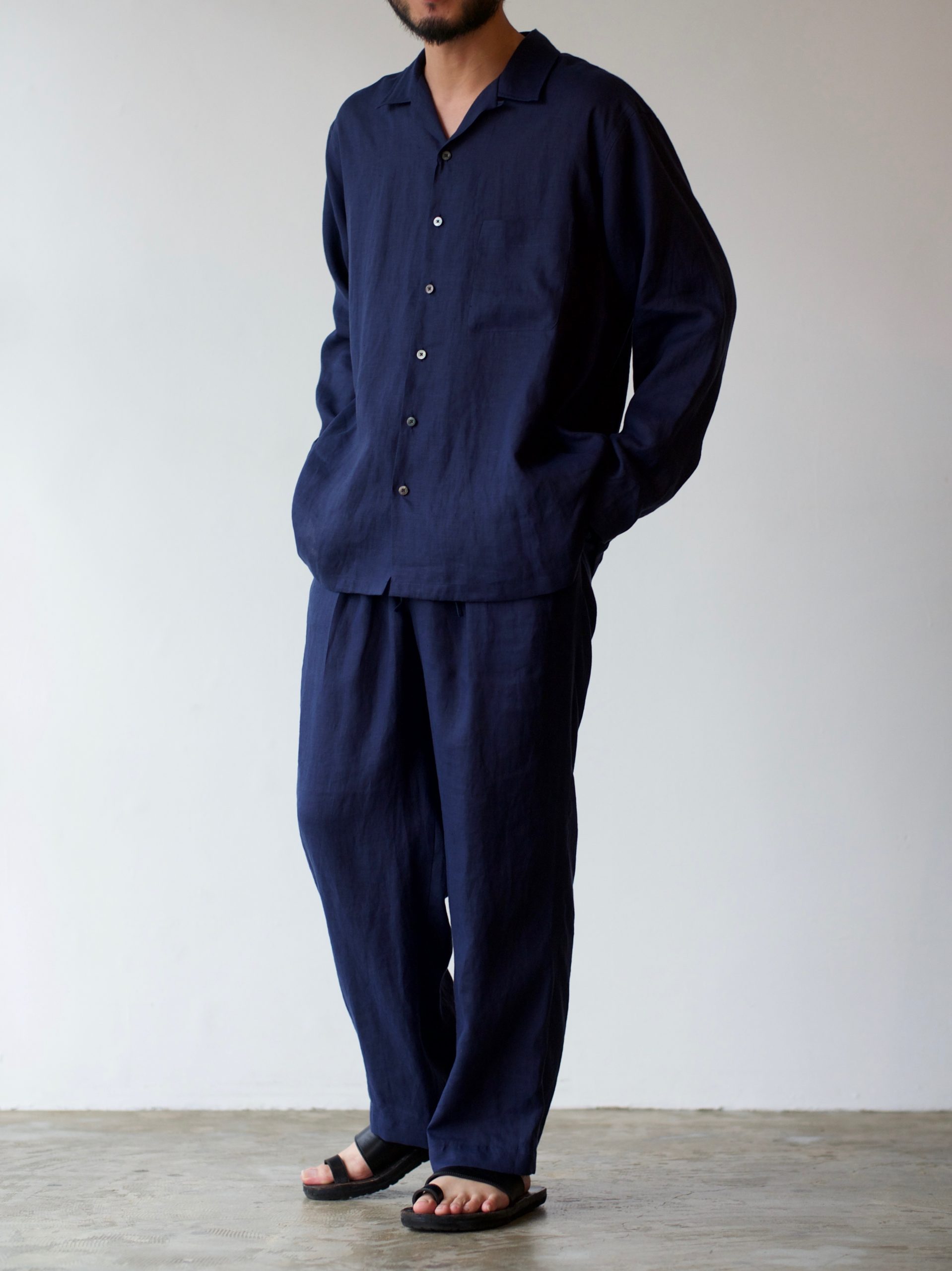 MARKAWARE マーカウェア 23ss ” ヘンプ 細布 オープンカラー シャツ