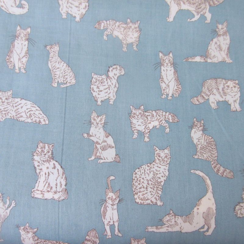 リバティプリント生地・Meow(ミャオウ)イタリア産生地