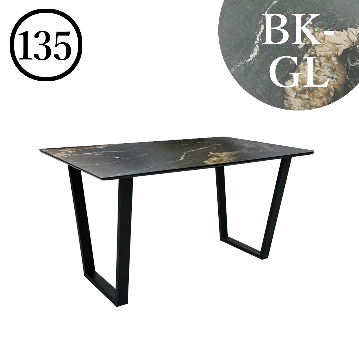 ダイニングテーブルセット4人掛け （MuranoⅢ 135 GL、PerlaⅡ