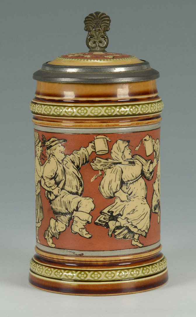 メトラッハ(METTLACH)額装陶板画パテシュールパテ『ニンフと