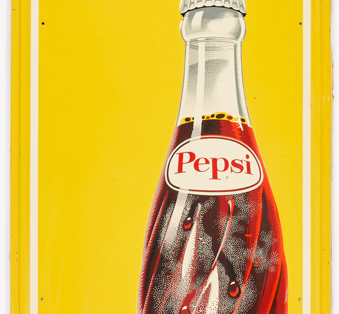 Lot 1175: Pepsi Cola Advertising Sign, Say Pepsi Please | Case