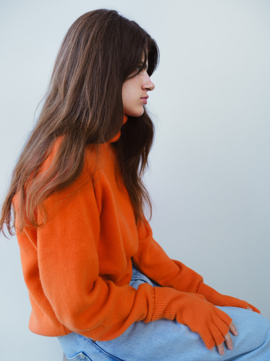 キャッシュベイビー クルーネック ニット, H Orange – cash & barba