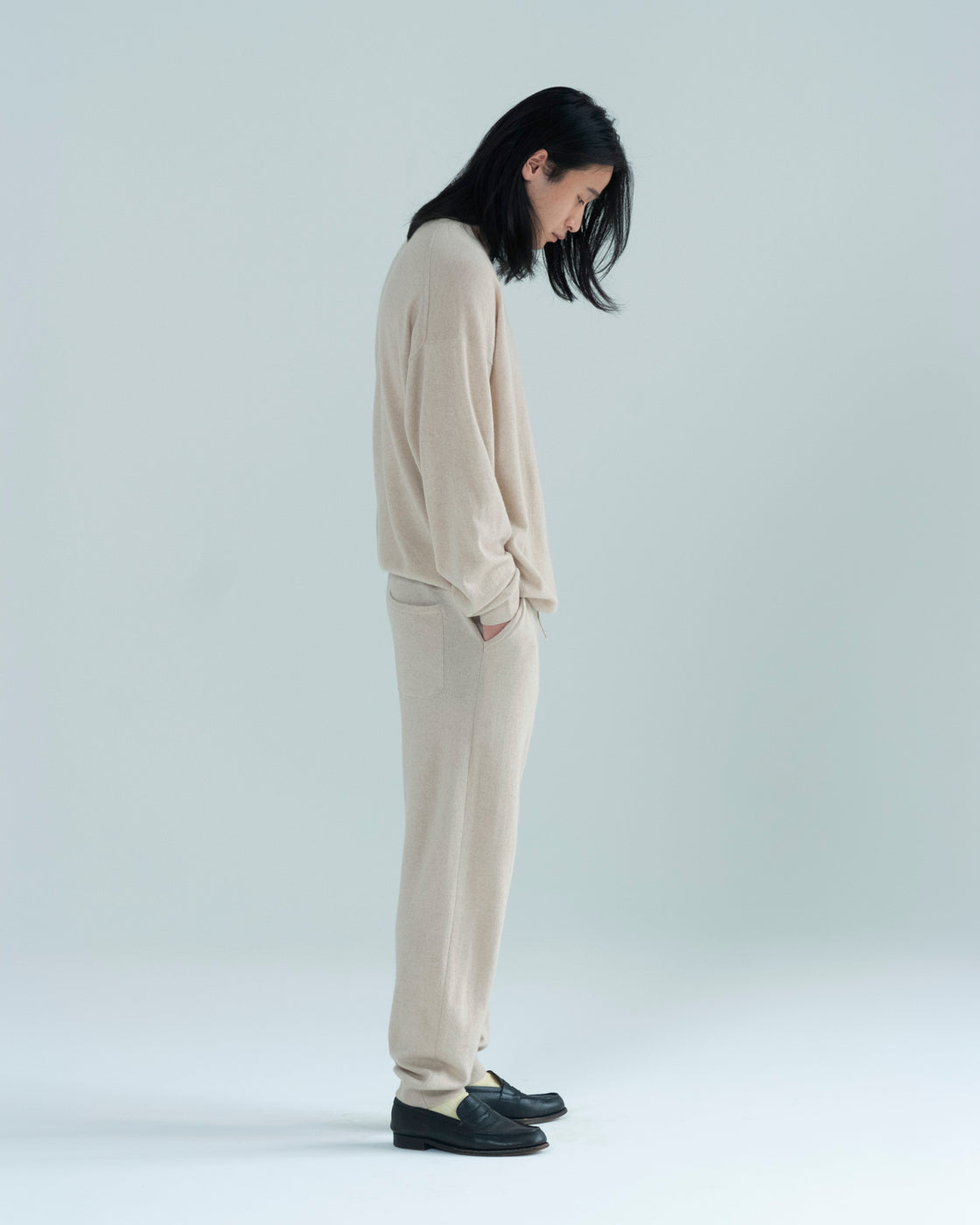 モンゴリアンカシミヤ セットアップ, Natural Beige – cash & barba